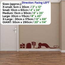 Load image into Gallery viewer, Designer - Two Mice and Mouse Hole To Let - Cute Vinyl Wall Sticker (Large: 2...

