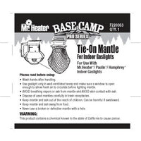 Mr. Heater Base Camp Pro Series Tie-On Mantle for Indoor Propane Gaslights