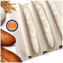 Load image into Gallery viewer, Orblue Baker&#39;s Couche and Proofing Cloth, 100% Cotton Fabric for Bread Dough Baking, Shaping Tool for Baguettes, Loaves, Ciabatta, 24 x 36 Inches

