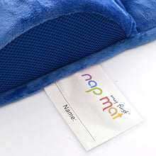 Load image into Gallery viewer, My First Nap Mat Premium Memory Foam Nap Mat with Built-In Removable Pillow, Blue
