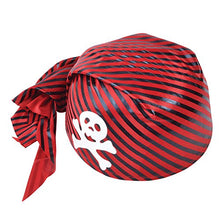 Load image into Gallery viewer, Bristol Novelty BH440 Pirate Skull Hat Red and Black, One Size
