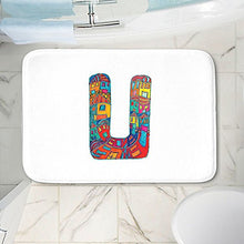 Load image into Gallery viewer, DiaNoche Designs Memory Foam Bath or Kitchen Mats by Dora Ficher - Letter U, Large 36 x 24 in
