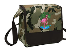 Load image into Gallery viewer, Camo Pink Flamingo Lunch Bag Shoulder Flamingos Lunch Boxes
