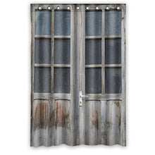 Load image into Gallery viewer, Damaged Wooden Door with Windows Waterproof Polyester Fabric Shower Curtain 48 by 72
