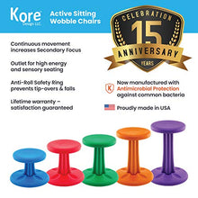 Load image into Gallery viewer, Kore Kids Junior Wobble Chair - Flexible Seating Stool for Classroom, Elementary School, ADD/ADHD - Made in The USA - Junior- Age 8-9, Grade 3-4, Black (16in)
