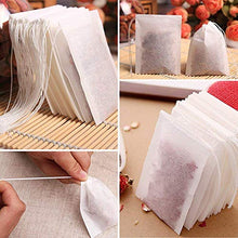 Load image into Gallery viewer, T&amp;B 100PC 1.97&quot;X2.76&quot; Disposable Tea Filter Bags Empty Muslin Drawstring Seal Filter Tea Bags Drawstring Herb Loose Tea bag (100PACK, 1.97&quot;X2.76&quot;)
