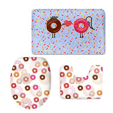 Load image into Gallery viewer, Coloranimal 3 Piece Washable Bath Rug Set Toilet Seat Cover Bath Mat Lid Cover 3pcs Bathroom Sets

