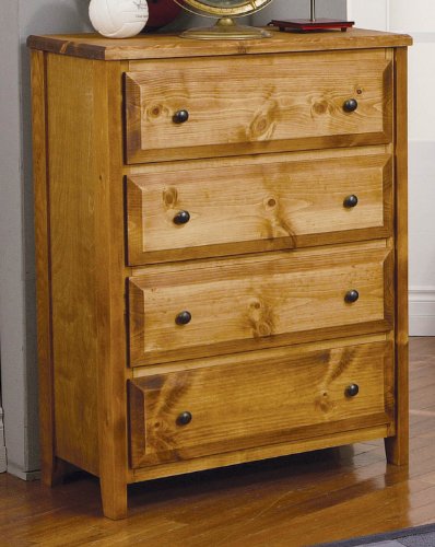 Coaster Home Furnishings Wrangle Hill 4-Drawer Chest Amber Wash