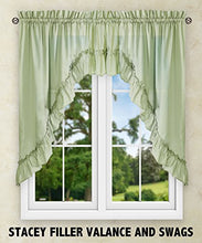 Load image into Gallery viewer, Ellis Curtain Stacey Tailored Tier Pair Curtains, 56&quot; x 30&quot;, Sage
