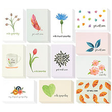 Load image into Gallery viewer, 48-Pack Get Well Cards &amp; Sympathy Cards Assortment Kit, Envelopes Included, Watercolor Floral Foliage Designs Greeting Card, 4 x 6 inches
