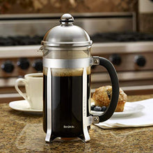 Load image into Gallery viewer, Bonjour Maximus French Press Coffee Maker, 8 Cup, Silver
