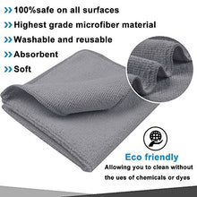 Load image into Gallery viewer, Sinland Microfiber Rag Absorbent Cleaning Cloth Kitchen Dish Cloth Streak Free Dish Rags Glass Cloths 12inchx12inch 12 Pack Grey
