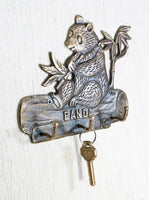 Set of 2 Pieces/Decorative Solid Brass Panda Wall-Mounted Hanger, Wall Hanger, Key Hanger, Key Hook