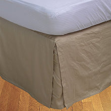 Load image into Gallery viewer, BRIGHTLINEN 1PCs Box Pleated Bed Skirt (Taupe, Twin, Drop Length 12in) 100% Egyptian Cotton 500 Thread Count
