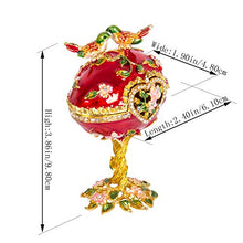Load image into Gallery viewer, QIFU-Hand Painted Enameled Faberge Egg Style Decorative Hinged Jewelry Trinket Box Unique Gift For Home Decor
