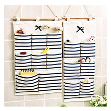 Load image into Gallery viewer, OPOO Fabric Wall Door Closet Hanging Storage Bag Small Cotton Hanging Pocket Door Hanging Organizer 6/8 Pockets

