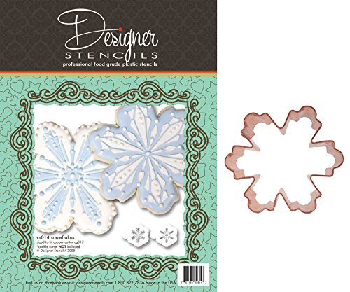 Snowflake Cookie Set and Heirloom Copper Cookie Cutter by Designer Stencils
