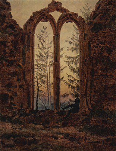 The Dreamer by Caspar David Friedrich. 100% Hand Painted. Oil On Canvas. Reproduction (Unframed and Unstretched). Painting Size 48x62 inch.