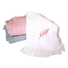 Load image into Gallery viewer, Fastasticdeal Delilah Girl Embroidered Embroidered Cotton Woven Pink Baby Blanket
