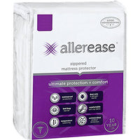 AllerEase Ultimate Protection and Comfort Waterproof, Bed Bug, Antimicrobial Zippered Mattress Protector - Prevent Collection of Dust Mites and Other Allergens, Vinyl Free, Hypoallergenic, Twin Sized