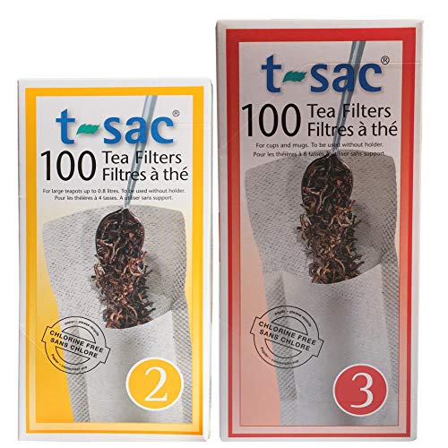 Modern Tea Filter Bags, Disposable Infuser, Combo Pack- Size 2 & 3 - Set of 200 Filters - Heat Sealable, Natural, Easy to Use, No Cleanup  Perfect for Teas, Coffee & Herbs - from Magic Teafit