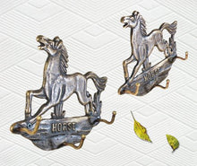 Load image into Gallery viewer, set of 2 pieces, Decorative Brass Horse Wall-mount Hanger, Wall Hanger, Key Hanger, Key Hook
