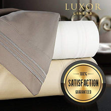 Load image into Gallery viewer, Luxor Linens Bamboo King Sheets - 4pc Set (2 Pillowcases, 1 Fitted Sheet, 1 Flat Sheet) - 18 inch Deep Pockets  Premium Hotel Quality, Soft, Luxurious &amp; Hypoallergenic (King, Sky)
