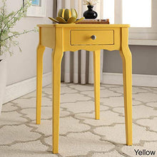 Load image into Gallery viewer, Inspire Q Daniella 1-Drawer Wood Storage Side Table by Bold - Side Table Yellow Painted
