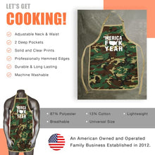 Load image into Gallery viewer, Funny Guy Mugs Merica F*ck Yeah Apron with Pockets - Father&#39;s Day Gift for Dad - Funny Apron - Perfect for BBQ Grilling Barbecue Cooking Baking Gardening - 4th of July - For the Man Who Has Everything
