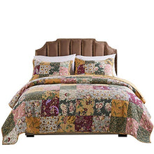 Load image into Gallery viewer, Greenland Home Antique Chic Authentic Patchwork Cotton Quilt Set, Multicolor, 3-Piece King/Cal King
