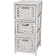 Load image into Gallery viewer, Oriental Furniture 25&quot; Natural Fiber Occasional Chest of Drawers - White
