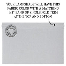 Load image into Gallery viewer, FenchelShades.com Lampshade 7&quot; Top Diameter x 19&quot; Bottom Diameter x 14&quot; Slant Height with Washer (Spider) Attachment for Lamps with a Harp (Linen Shadow)
