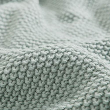 Load image into Gallery viewer, INK+IVY Bree Knit Luxury Knit Blanket Aqua 90x90 Full/Queen Size Knit Premium Soft Cozy Acrylic For Bed, Couch or Sofa
