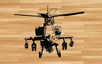 Apache Helicopter Wall Decals Stickers Mural Home Decor Man Cave Kids Room Aa16