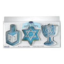 Load image into Gallery viewer, Rite Lite LTD Chanukah Cookie Cutters, 3 CT, silver metal
