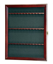 Load image into Gallery viewer, 36 Spoon Display Case Cabinet Holder Rack Wall Mounted -Cherry Finish
