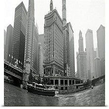Load image into Gallery viewer, GREATBIGCANVAS Entitled Low Angle View of Buildings on The Waterfront, Chicago, Illinois Poster Print, 72&quot; x 32&quot;, Multicolor
