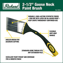 Load image into Gallery viewer, Richard 80833 Goose Neck Angular Paint Brush with Flexible Soft Grip Handle, 2-1/2&quot;
