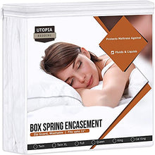 Load image into Gallery viewer, Utopia Bedding Waterproof Box Spring Encasement King 120 GSM, Breathable, Zippered, Fits 11 Inches Deep, Easy Care
