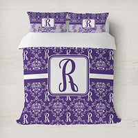 RNK Shops Initial Damask Duvet Cover Set - Full/Queen (Personalized)