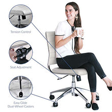 Load image into Gallery viewer, Modway Jive Ribbed Armless Mid Back Swivel Conference Chair In White
