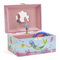 Jewelkeeper Mermaid Musical Jewelry Box, Underwater Design with Narwhal, Over The Waves Tune