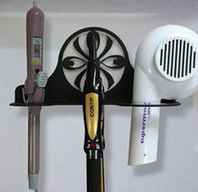 Load image into Gallery viewer, Village Wrought Iron Decorative Fleur-de-lis Floating Hair Dryer Rack
