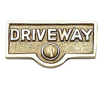 25 Switch Plate Tags DRIVEWAY Name Signs Labels Brass | Renovator's Supply