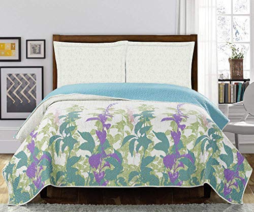 Royal Hotel Bedding Freya Full / Queen Size, Over-Sized Coverlet 3pc Set, Luxury Microfiber Printed Quilt by Royal Hotel