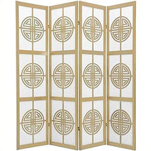 Load image into Gallery viewer, Oriental Furniture 6 ft. Tall Long Life Shoji Screen - 4 Panel - Natural
