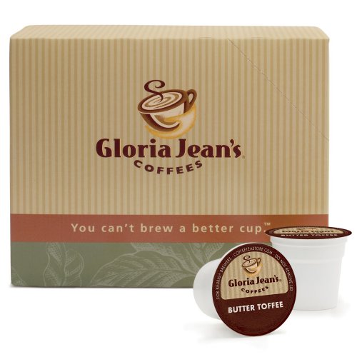 Gloria Jean's Coffees, Butter Toffee, 24-Count K-Cup Portion Pack for Keurig Brewers (Pack of 2)