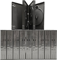 (10) Quad AlphaPak Dark Gray DVD Cases / Boxes - DV4R40DG