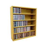 Cdracks Media Furniture Solid Oak Desktop or Shelf CD Cabinet Capacity 310 CD's Honey Finish