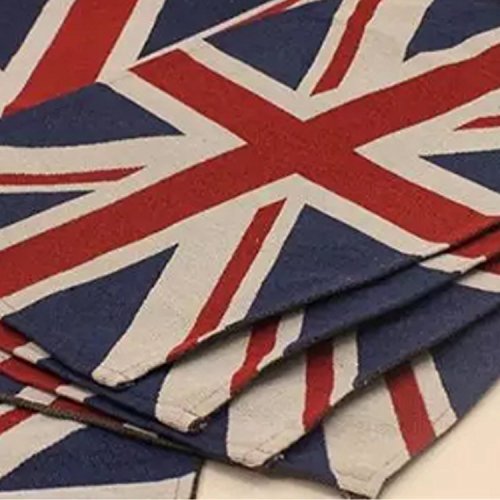 Queenie - Set of 1 Tapestry Table Runner and 4 Placemats (The British Flag)